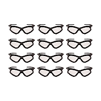 KleenGuard V30 Nemesi Foam Safety Glasses, Black Nylon Frame, Clear Polycarbonate Lens, 12/Carton (65335)