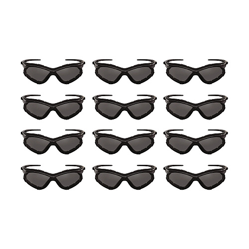 KleenGuard V30 Nemesis Foam Safety Glasses, Black Nylon Frame, Smoke Polycarbonate Lens, 12/Carton (65336)