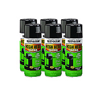 Rust-Oleum High Heat Enamel Spray Paint, Semi-Gloss Black, 12 oz Aerosol Can, 6/Carton (241169)