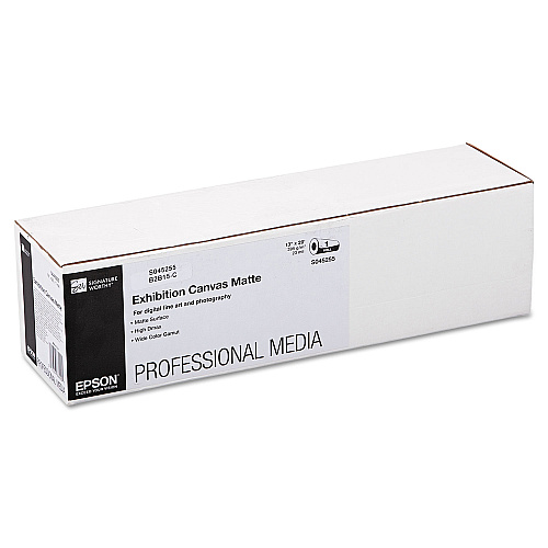 Epson Exhibition Canvas, 23 mil, 13" x 20 ft, Matte White (S045255)
