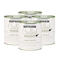Rust-Oleum Ultra Matte Chalked Paint, Matte White, Quart Can, 2/Carton (285140)