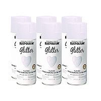 Rust-Oleum Specialty Glitter Spray Paint, Glitter White, 10.25 oz Aerosol Can, 6/Carton (299426)