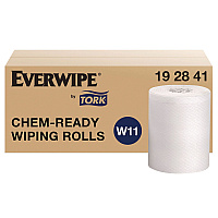 Tork Chem-Ready Wiping Rolls, 1-Ply, 12 x 12, White, 90 Sheets, 6 Rolls/Carton (192841)