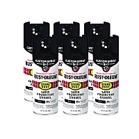 Rust-Oleum Stops Rust 5-in-1 Spray Paint, Satin Black, 12 oz Aerosol Can, 6/Carton (376869)