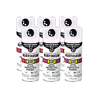 Rust-Oleum Stops Rust 5-in-1 Spray Paint, Gloss White, 12 oz Aerosol Can, 6/Carton (376886)