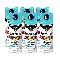 Rust-Oleum Stops Rust 5-in-1 Spray Paint, Gloss Maui Blue, 12 oz Aerosol Can, 6/Carton (376907)