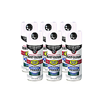 Rust-Oleum Stops Rust 5-in-1 Spray Paint, Clean Metal, 12 oz Aerosol Can, 6/Carton (384758)