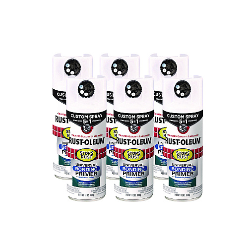 Rust-Oleum Stops Rust 5-in-1 Spray Paint, Clean Metal, 12 oz Aerosol Can, 6/Carton (384758)