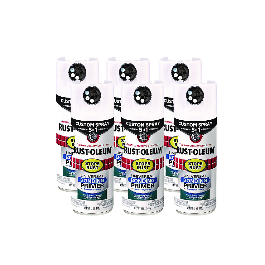 Rust-Oleum Stops Rust 5-in-1 Spray Paint, Clean Metal, 12 oz Aerosol Can, 6/Carton (384758)