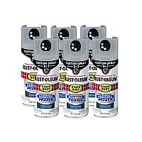 Rust-Oleum Stops Rust 5-in-1 Spray Paint, Gray, 12 oz Aerosol Can, 6/Carton (384761)