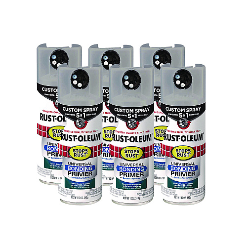 Rust-Oleum Stops Rust 5-in-1 Spray Paint, Gray, 12 oz Aerosol Can, 6/Carton (384761)