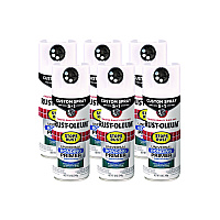 Rust-Oleum Stops Rust 5-in-1 Spray Paint, White, 12 oz Aerosol Can, 6/Carton (384759)