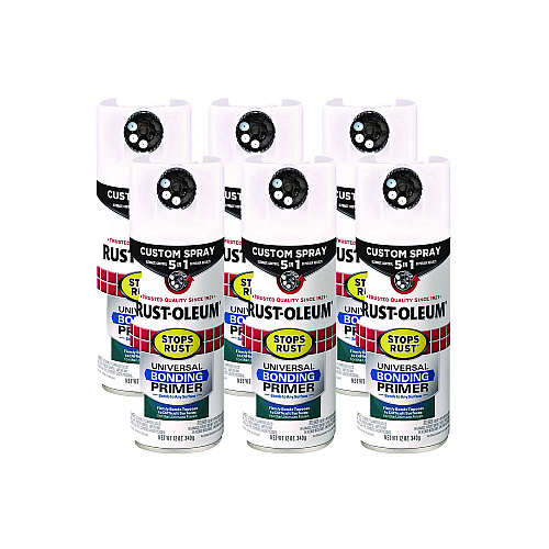 Rust-Oleum Stops Rust 5-in-1 Spray Paint, White, 12 oz Aerosol Can, 6/Carton (384759)