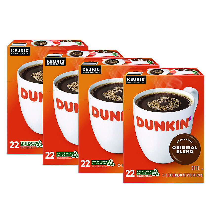 Dunkin Donuts K-Cup Pods, Dunkin Regular, 88/Carton (1267CT)