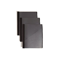 Smead Clear Front Poly Report Cover, Double-Prong Fastener, 0.5" Capacity, 8.5 x 11, Clear/Black, 5/Pack (86010)