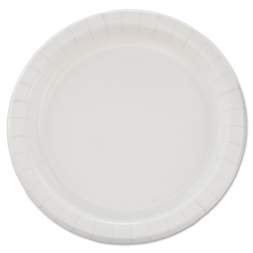 SOLO Bare Eco-Forward Clay-Coated Paper Dinnerware, ProPlanet Seal, Plate, 8.5" dia, White, 125/Pack, 4 Packs/Carton (MP9BR2054)