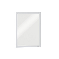 Durable Infoframe DURAFRAME Self Adhesive Double Sided Sign Holder, 9.5 x 12, White Frame, 2/Pack (476802)