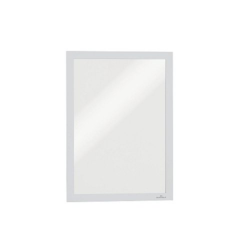 Durable Infoframe DURAFRAME Self Adhesive Double Sided Sign Holder, 9.5 x 12, White Frame, 2/Pack (476802)