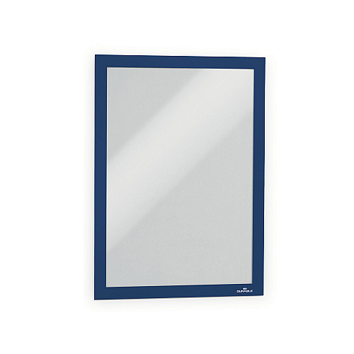 Durable Infoframe DURAFRAME Self Adhesive Double Sided Sign Holder, 9.5 x 12, Dark Blue Frame, 2/Pack (476807)
