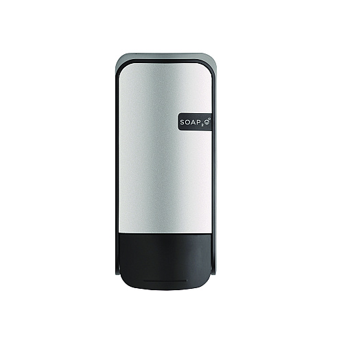 SOAP2O Wall-Mounted Dispenser, 5" x 5" x 11", Black/Faux Stainless Steel (2100BS13SPEA)