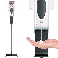 HLS Commercial Sanitizer Dispenser, 1,000 mL, 13 x 11.5 x 63, Silver (HLSSDS01)