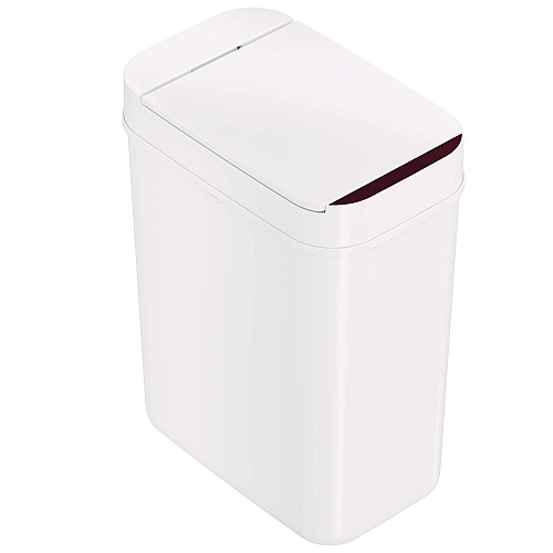 HLS Commercial Plastic Sensor Trash Can, 3 gal, Plastic, White (HLSSP03WW)