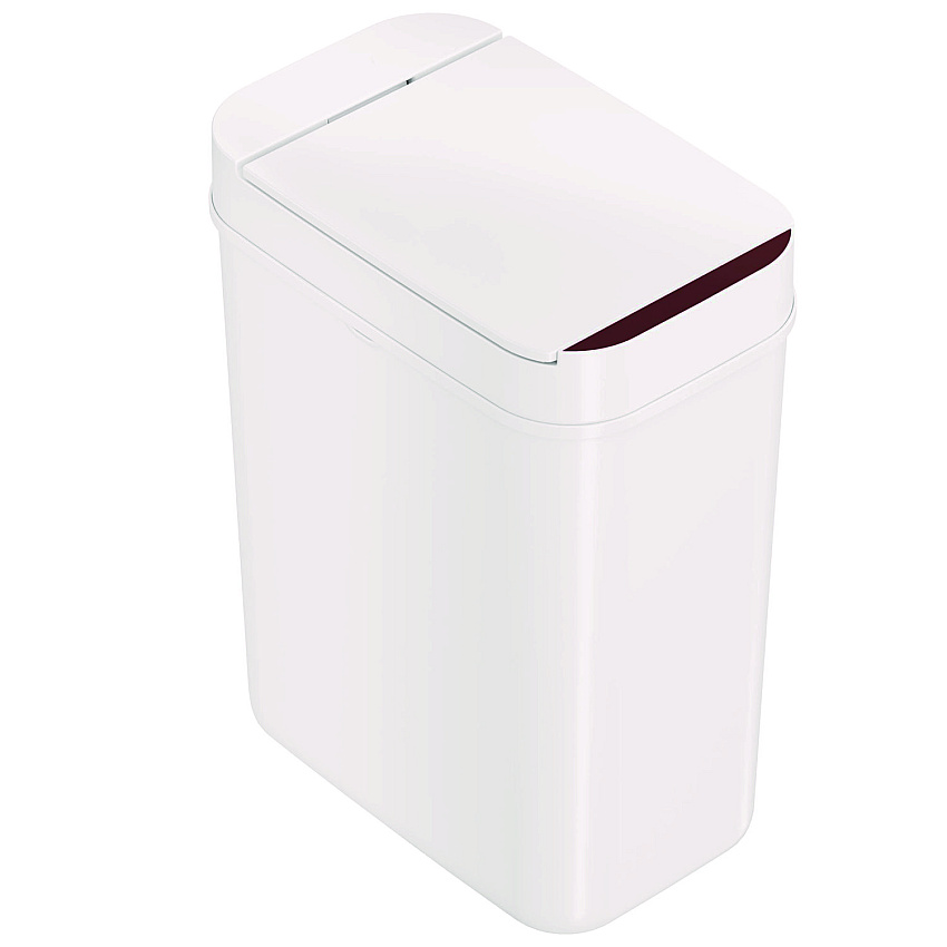 HLS Commercial Plastic Sensor Trash Can, 3 gal, Plastic, White (HLSSP03WW)