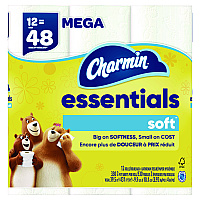Charmin&reg; Essentials Soft Standard Toilet Paper, 2-Ply, 330 Sheets, 12 Rolls (03154)