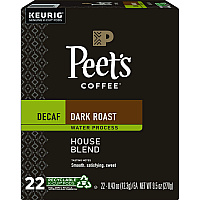 Peet's Coffee &amp; Tea House Blend Decaf K-Cups, 22/Box (6544)