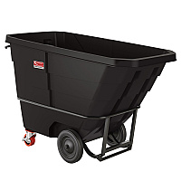 Suncast Commercial 1 cu yd Standard Duty Tilt Truck, Forkliftable Frame, 1,300 lb Capacity, Black (RMTTSD100D)
