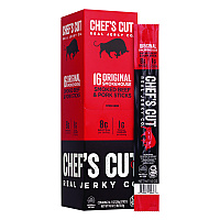 Chefs Cut Real Jerky Original Smokehouse Beef & Pork Meat Stick, 1 oz Individually Wrapped, 16/Carton (22002354)