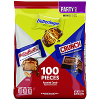 Butterfinger Assorted Party Candy Pack Mini, Chocolate, 35.7 oz Bag, 100 Pieces (22002356)