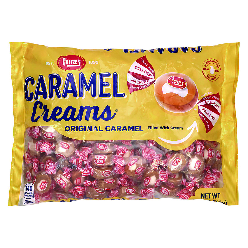 Goetzes Caramel Creams Candy, Caramel, 48 oz Bag (22002357)