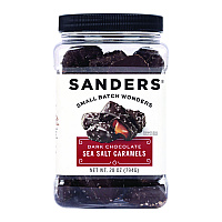 Sanders Dark Chocolate Caramel Sea Salt Tub, Dark Chocolate Caramel, 28 oz Tub (22002313)