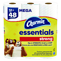 Charmin&reg; Essentials Strong Standard Toilet Paper, 1-ply, 429 Sheets, 48 Rolls (03156)