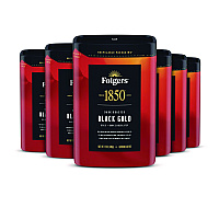 1850 Coffee, Black Gold, 12 oz Bag, 6/Carton (12722)