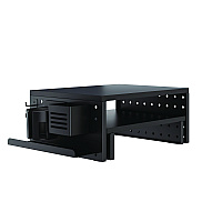 Kantek Pegboard Riser, For 32" Monitors, 15.9 x 11.8 x 7.3, Black, Supports 20 lbs (PBS530)
