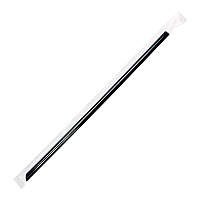 Karat Jumbo Straws, 9", Plastic, Black, 2,000/Carton (C9035)