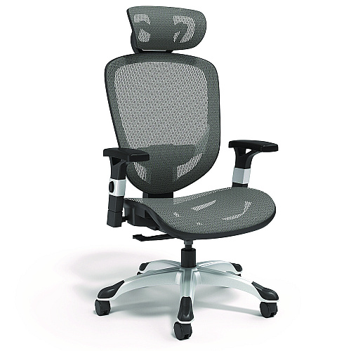 Alera Minerva Ergonomic Mesh Swivel Task Chair, Supports Up to 275 lb, 17.24 to 20.98 Seat Height, Gray Seat, Gray Back, Black Base (ALEMV41BME48)