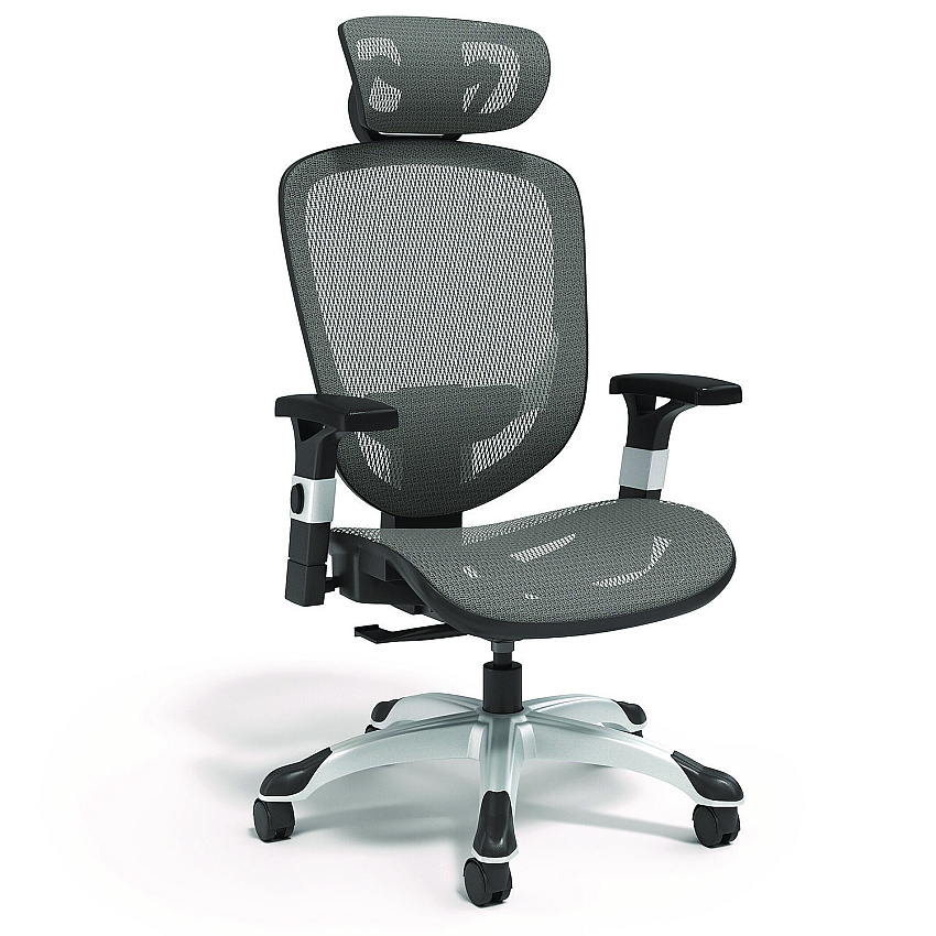 Alera Minerva Ergonomic Mesh Swivel Task Chair, Supports Up to 275 lb, 17.24 to 20.98 Seat Height, Gray Seat, Gray Back, Black Base (ALEMV41BME48)