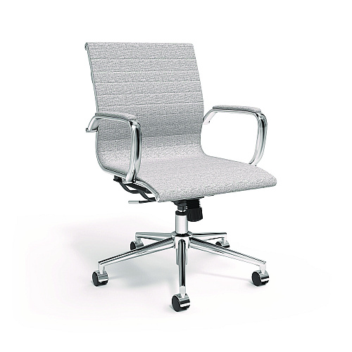 Alera Siskin Fabric Managers Chair, Supports Up to 275 lb, 16.93 to 20.67 Seat Height, Gray Seat, Gray Back, Chrome Base (ALESK4244)