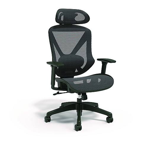 Alera Taunton Ergonomic Mesh Swivel Task Chair, Supports Up to 275 lb, 17.44 to 20.98 Seat Height, Black Seat/Back, Black Base (ALETN41BME18)