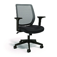 Alera Wessex Ergonomic Fabric Mesh Swivel Task Chair, Supports Up to 275 lbs, 17.09 to 20.83 Seat Height, Black Seat/Back/Base (ALEWX42BME17)