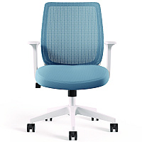 Alera Wessex Ergonomic Fabric Mesh Swivel Task Chair, Up to 275 lb, 17.09 to 20.83 Seat Height, Seafoam Seat/Back, White Base (ALEWX42BME24)