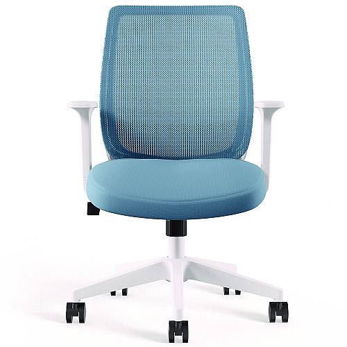 Alera Wessex Ergonomic Fabric Mesh Swivel Task Chair, Up to 275 lb, 17.09 to 20.83 Seat Height, Seafoam Seat/Back, White Base (ALEWX42BME24)