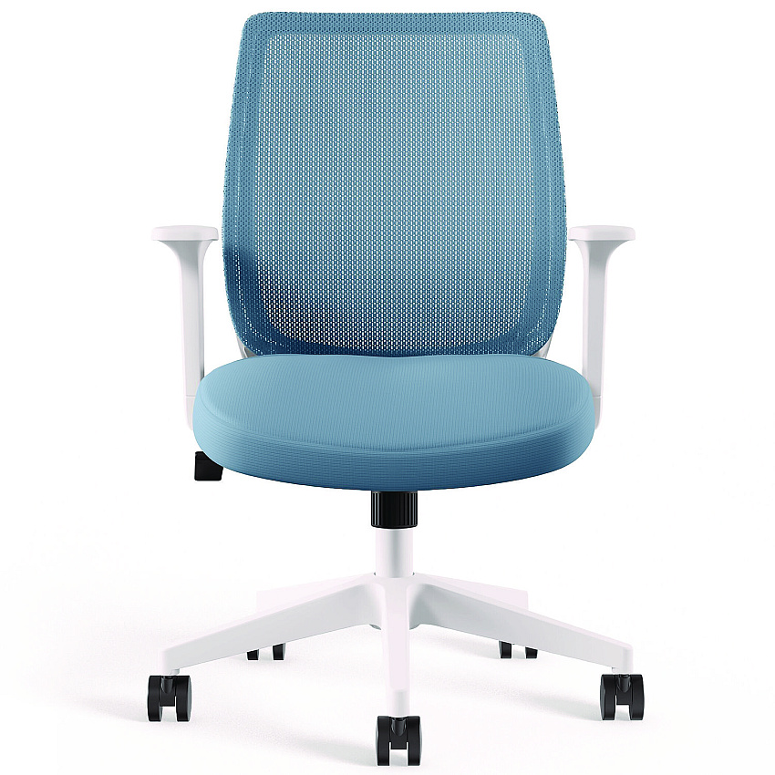 Alera Wessex Ergonomic Fabric Mesh Swivel Task Chair, Up to 275 lb, 17.09 to 20.83 Seat Height, Seafoam Seat/Back, White Base (ALEWX42BME24)