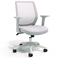 Alera Wessex Ergonomic Fabric Mesh Swivel Task Chair, Supports Up to 275 lb, 17.09 to 20.83 Seat Height, Gray Seat/Back, White Base (ALEWX42BME47)