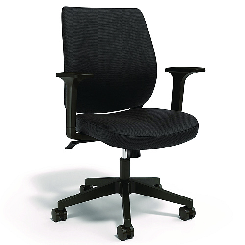 Alera Wessex Ergonomic Fabric Task Chair, Supports Up to 275 lb, 17.13 to 20.83 Seat Height, Black Seat/Back, Black Base (ALEWX4217)
