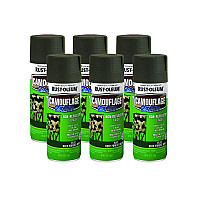 Rust-Oleum Camouflage Spray Paint, Flat Deep Forest Green, 12 oz Aerosol Can, 6/Carton (279175CT)