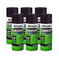 Rust-Oleum Camouflage Spray Paint, Flat Earth Brown, 12 oz Aerosol Can, 6/Carton (279178CT)